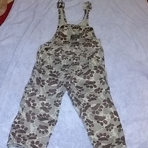 Overalls camo puppy paw print oshkosh